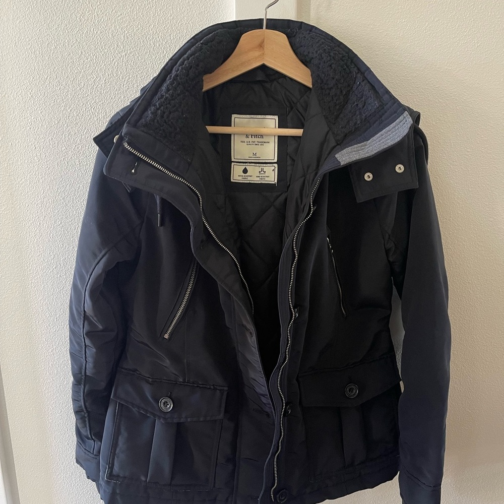 Abercrombie & Fitch Black Winter Jacket